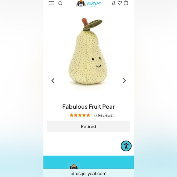 Jellycat fabulous fruit pear 🍐 - Picture 3 of 4